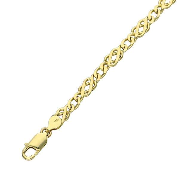 9ct Yellow Gold Celtic Link Bracelet - 8" - 12.5g