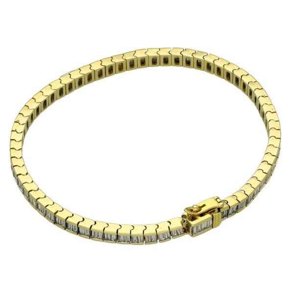 Ladies 18ct Yellow Gold Diamond Set Tennis Bracelet - 3.50ct