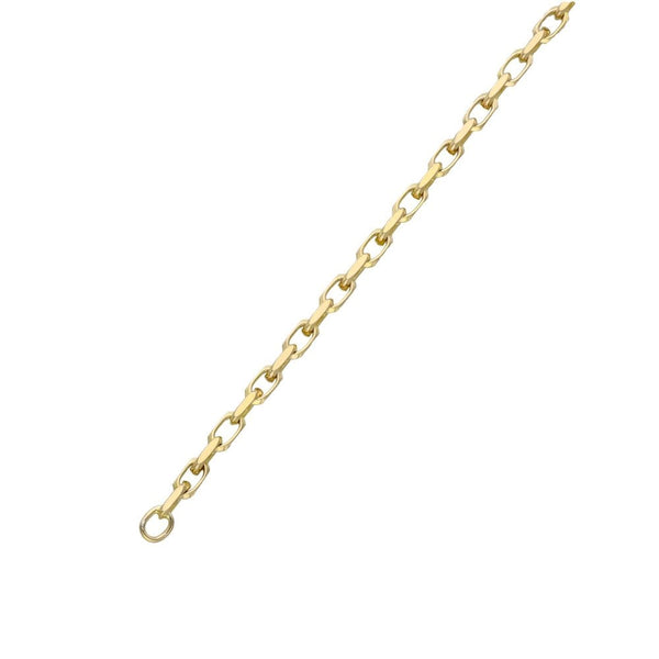 Ladies 9ct Yellow Gold Belcher Bracelet - 7.5" - 3.8g
