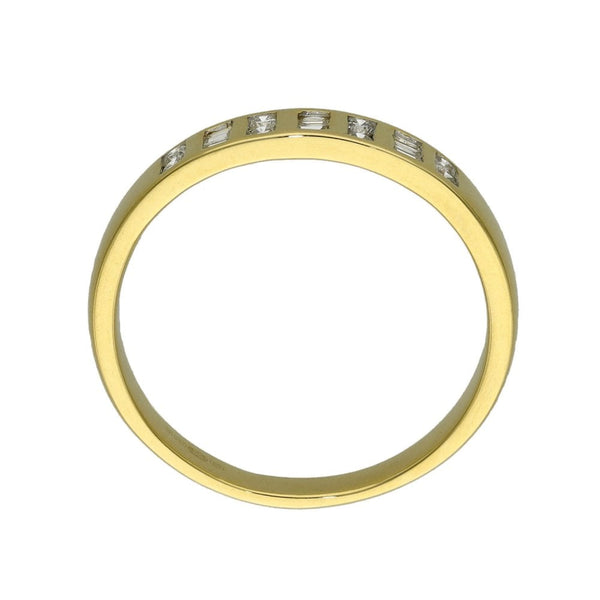 Ladies 18ct Yellow Gold Diamond Half Eternity Ring - 0.25ct