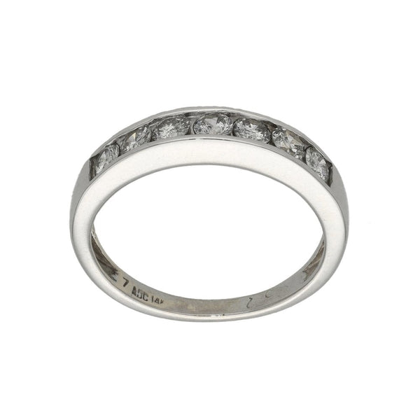 Ladies 14ct White Gold Diamond ½ Eternity Ring - 0.25ct