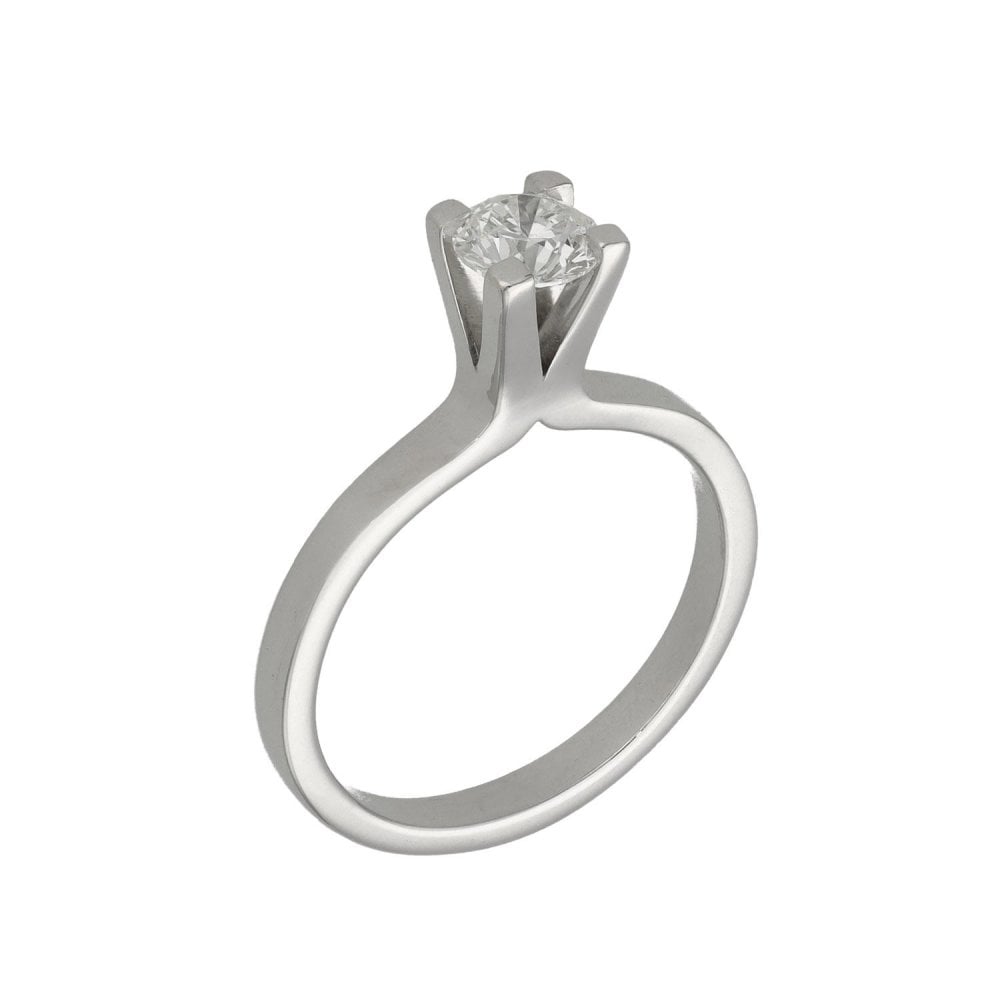 18ct White Gold Diamond Solitaire Engagement Ring - 0.50ct