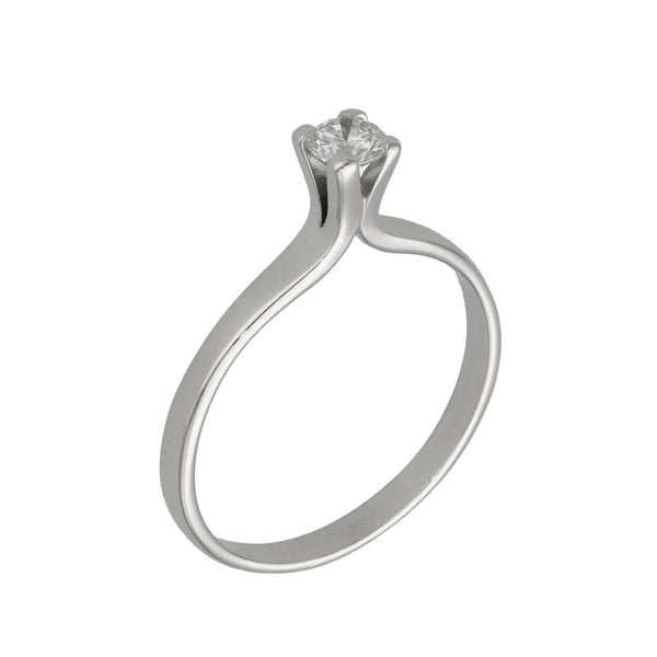 Ladies 18ct White Gold Diamond Solitaire Engagement Ring