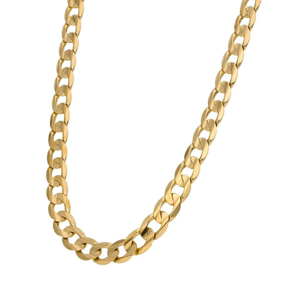 Gents 9ct Yellow Gold Curb Chain - 20" - 32.5g