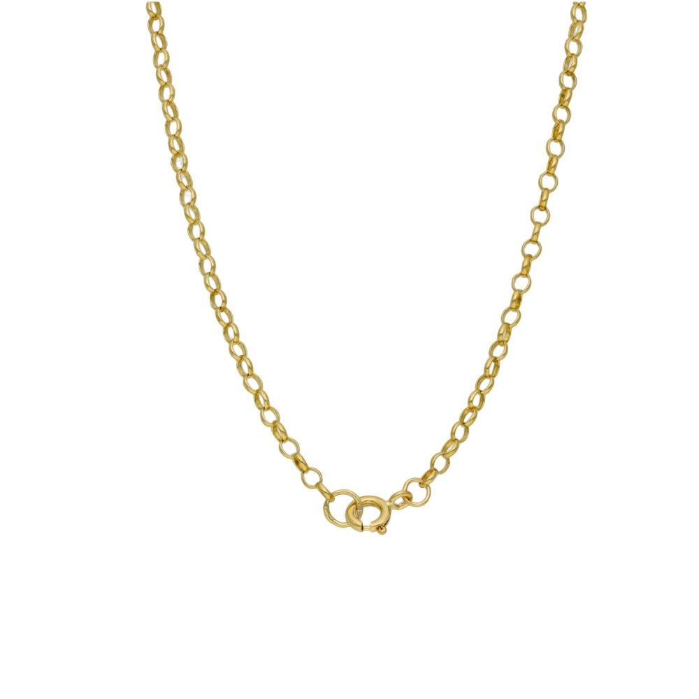 Ladies 9ct Yellow Gold Belcher Chain - 20" - 4.5g