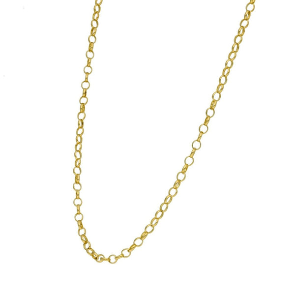 Ladies 9ct Yellow Gold Belcher Chain - 20" - 4.5g