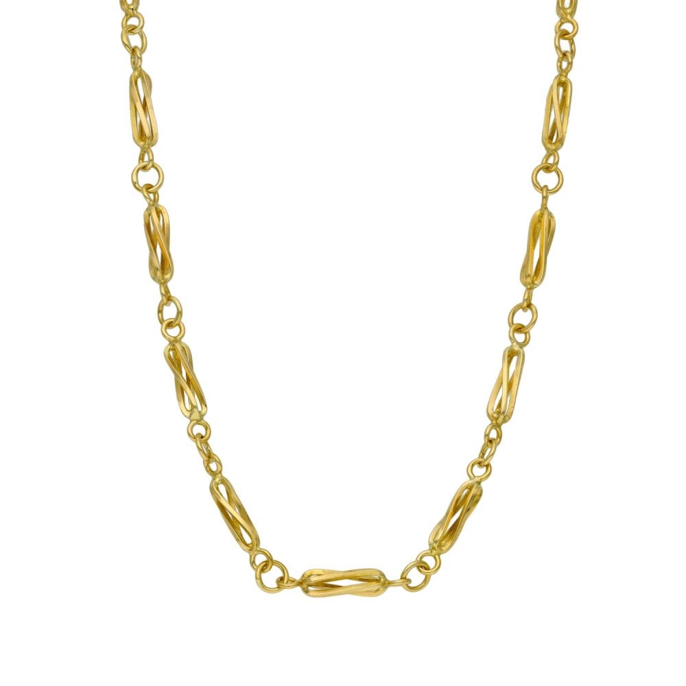 9ct Yellow Gold Fancy Figaro Chain - 20" - 13.7g