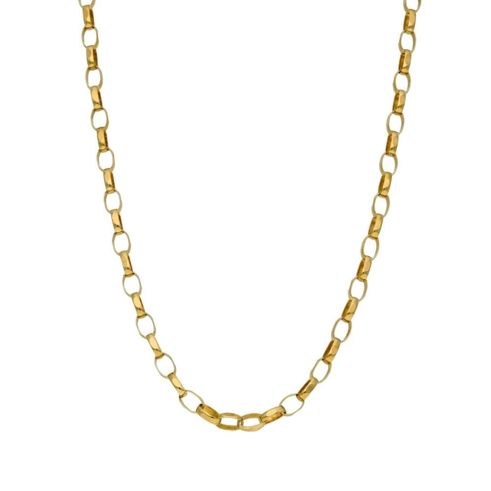 9ct Yellow Gold Belcher Chain - 28" - 7.8g