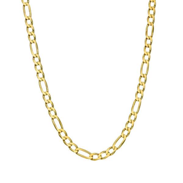 9ct Yellow Gold Figaro Necklace - 18" - 7.7g