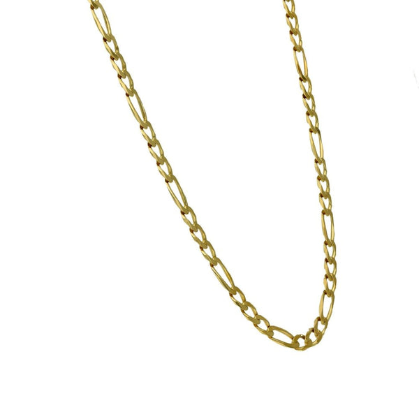 9ct Yellow Gold Figaro Necklace - 18" - 7.7g