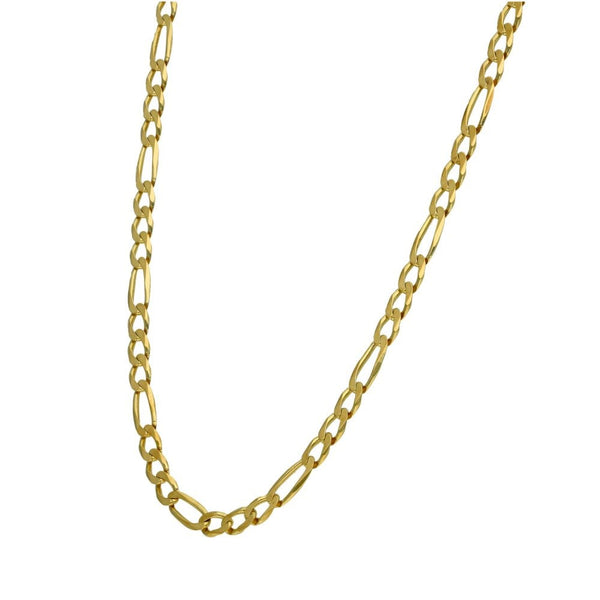 9ct Yellow Gold Figaro Necklace - 18" - 7.7g