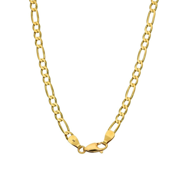 9ct Yellow Gold Figaro Necklace - 18" - 7.7g