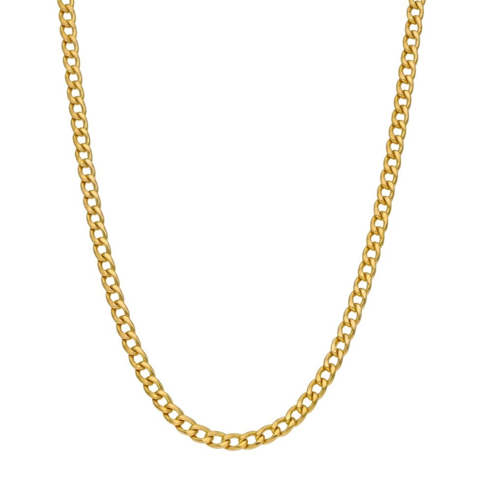 Gents 9ct Yellow Gold Curb Chain - 24" - 4.9g