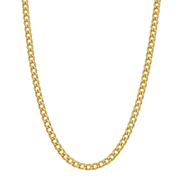 Gents 9ct Yellow Gold Curb Chain - 24" - 4.9g