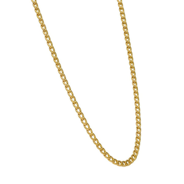 Gents 9ct Yellow Gold Curb Chain - 24" - 4.9g