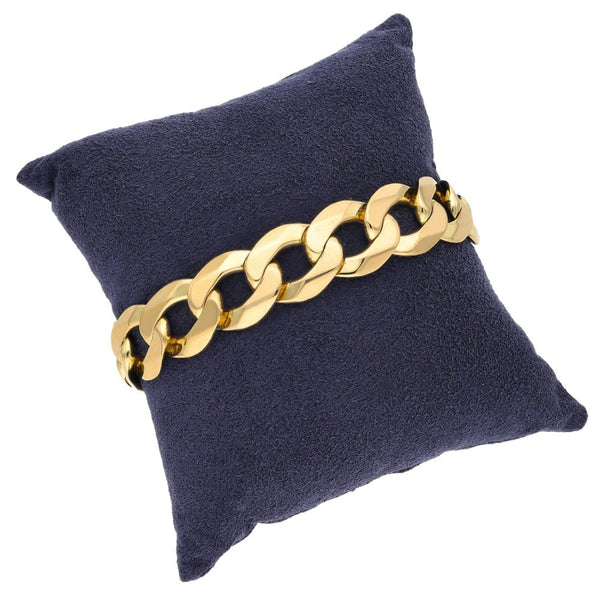 9ct Yellow Gold Curb Bracelet - 51.7g - 8.5"
