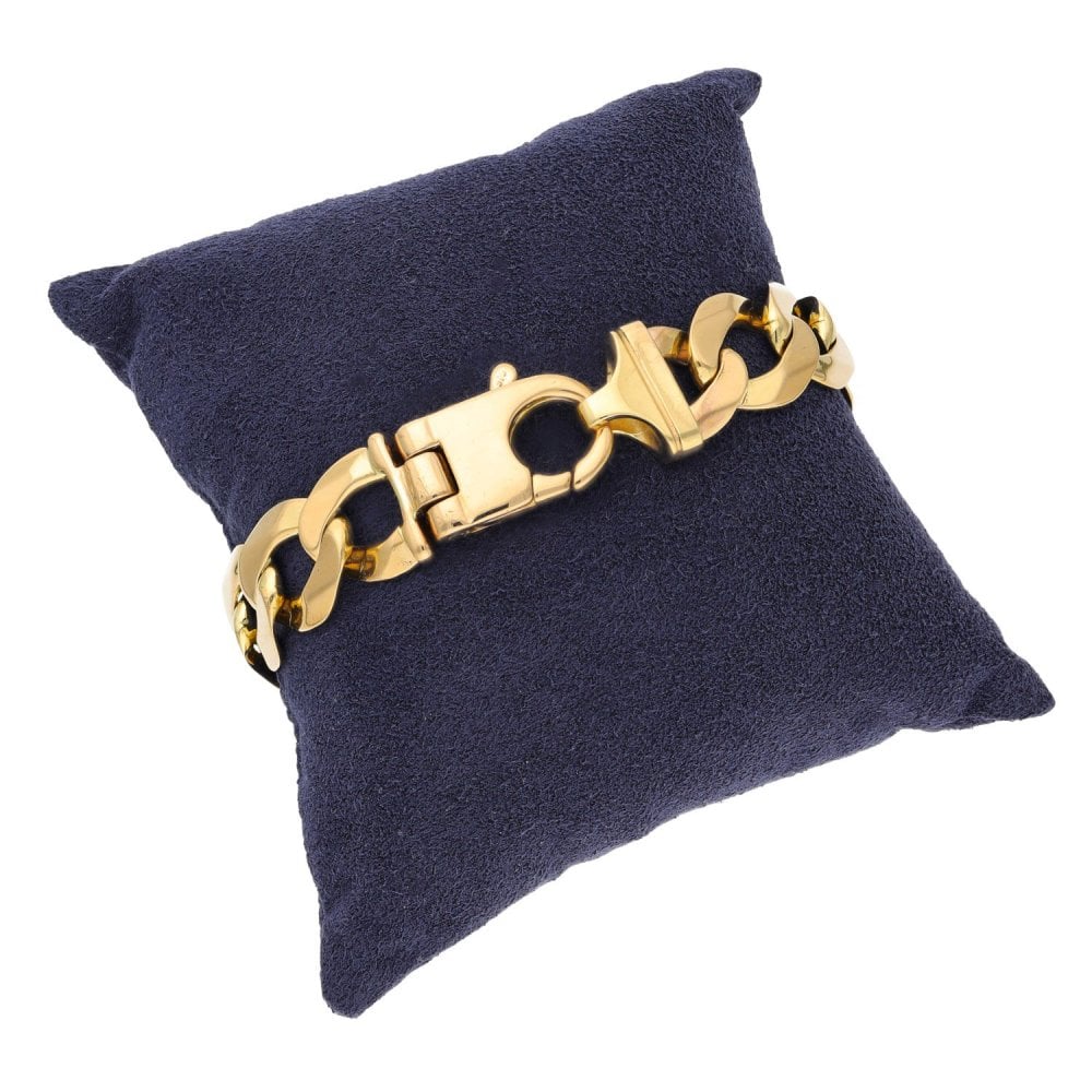 9ct Yellow Gold Curb Bracelet - 51.7g - 8.5"