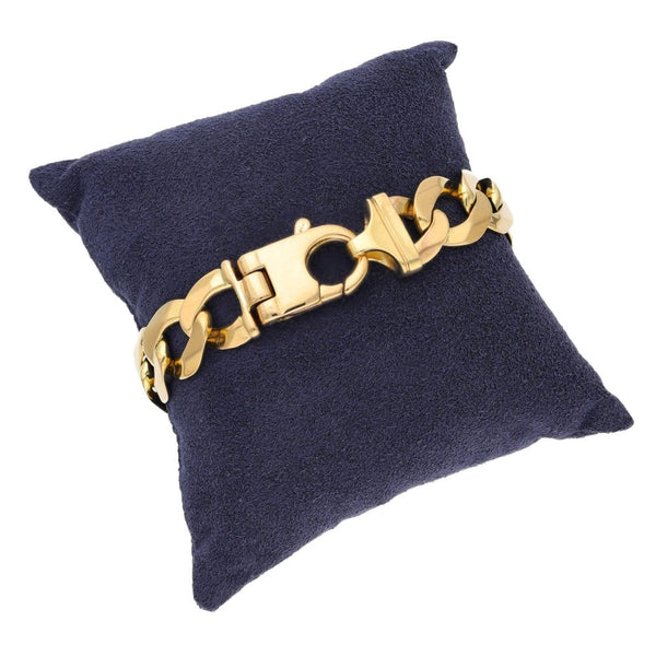 9ct Yellow Gold Curb Bracelet - 51.7g - 8.5"
