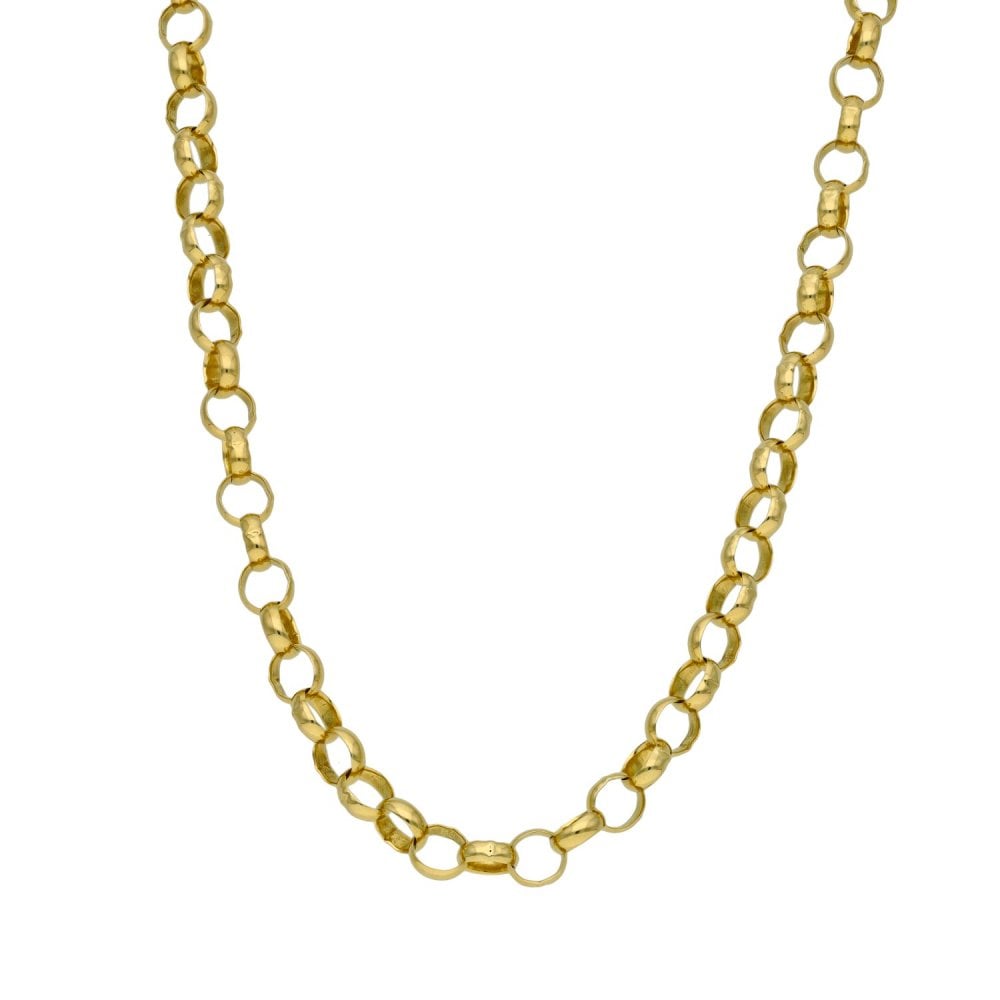 9ct Yellow Gold Round Belcher Chain - 20" - 15.0g