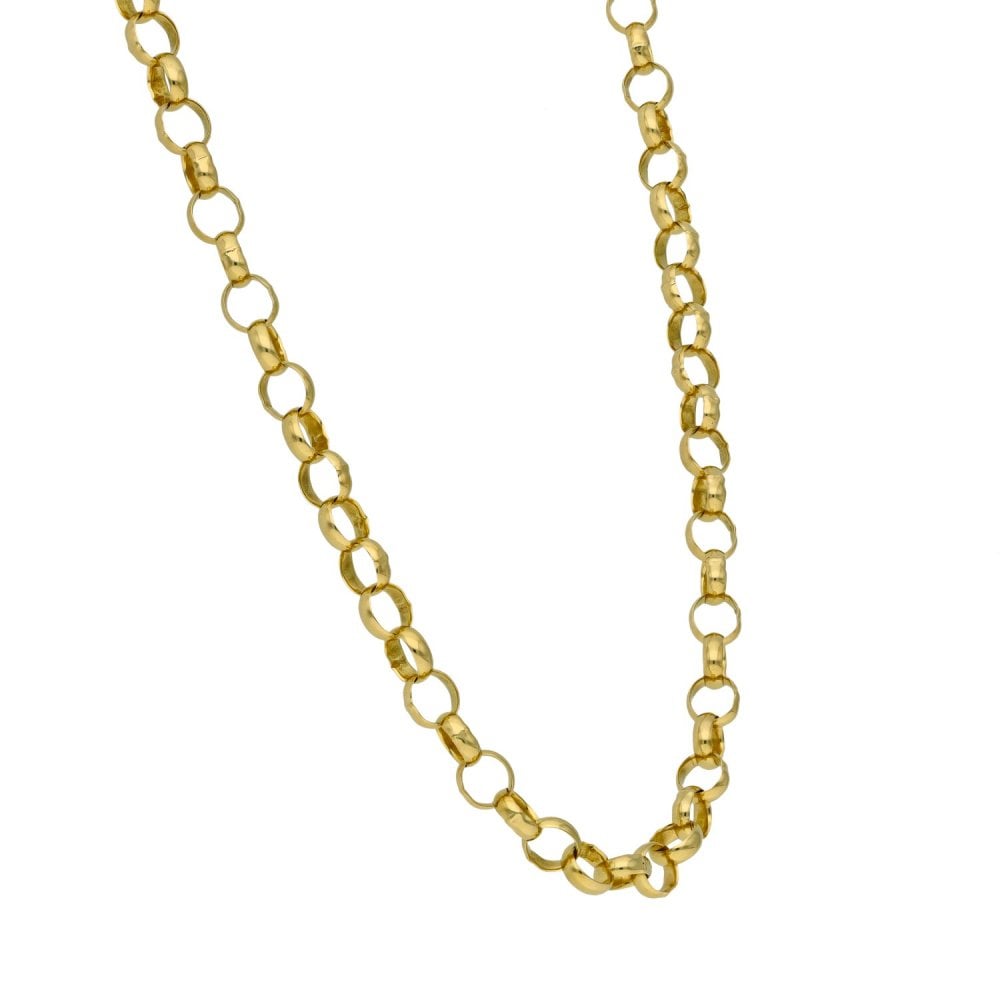 9ct Yellow Gold Round Belcher Chain - 20" - 15.0g