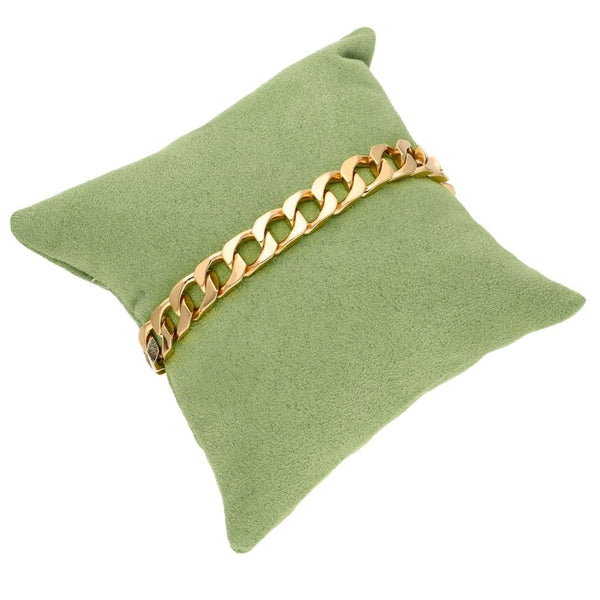 9ct Yellow Gold Curb Bracelet - 8" - 35.2g