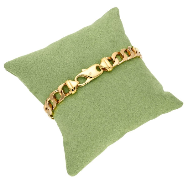 9ct Yellow Gold Curb Bracelet - 8" - 35.2g