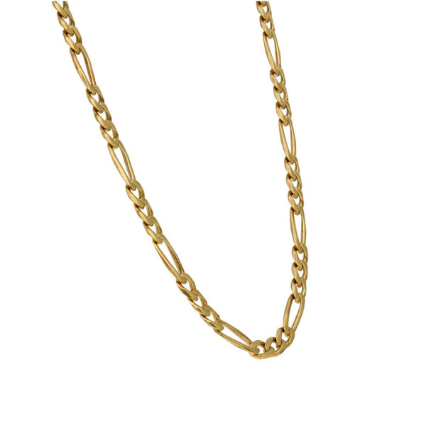 9ct Yellow Gold Figaro Chain - 18" - 15.2g