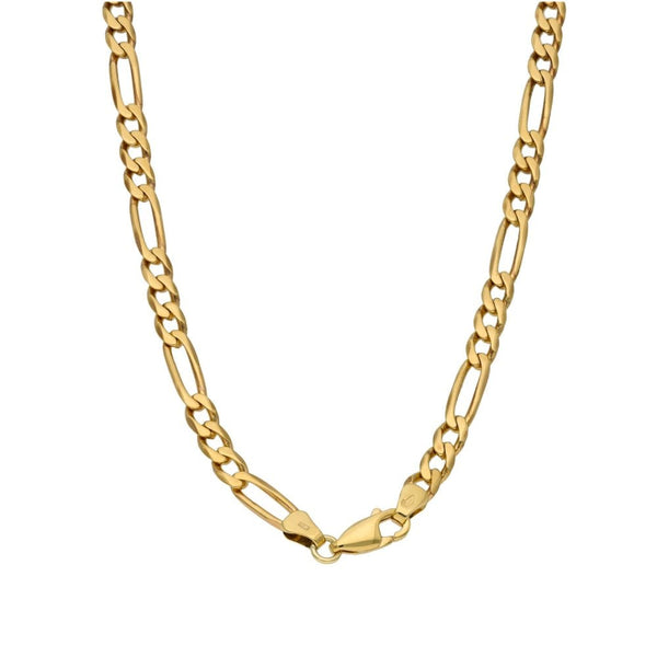 9ct Yellow Gold Figaro Chain - 18" - 15.2g
