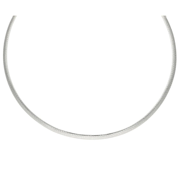 Ladies 18ct White Gold Snake Style Necklet - 16.1g - 16"
