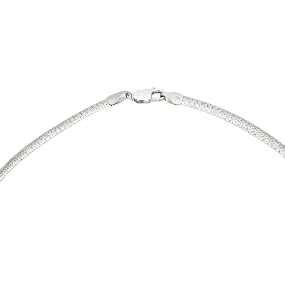Ladies 18ct White Gold Snake Style Necklet - 16.1g - 16"