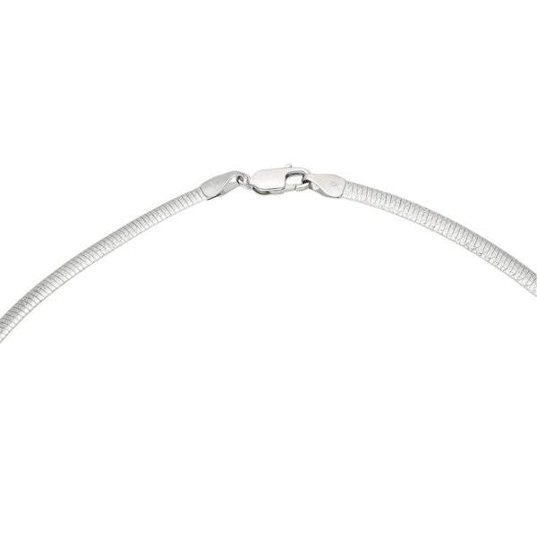 Ladies 18ct White Gold Snake Style Necklet - 16.1g - 16"