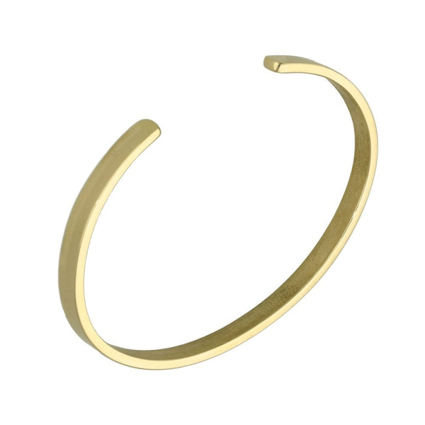 Gents 9ct Yellow Gold Cuff Bangle - 18.5cm - 18.0g.