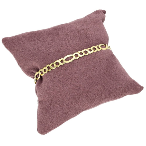 9ct Yellow Gold Fancy Link Curb Bracelet - 7.5"