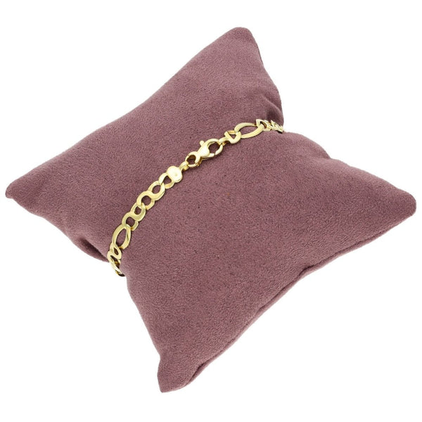 9ct Yellow Gold Fancy Link Curb Bracelet - 7.5"