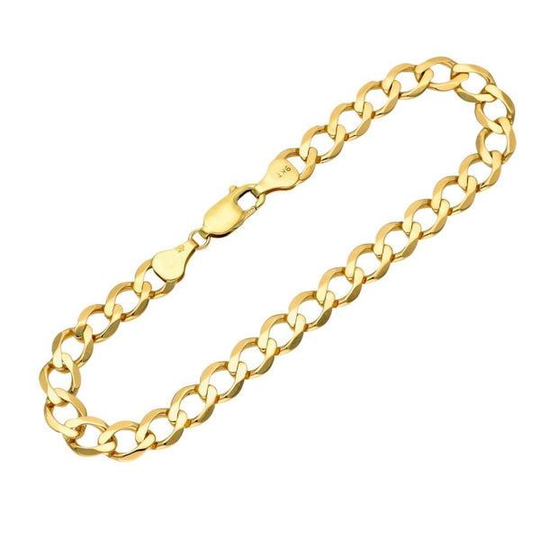 9ct Yellow Gold Curb Bracelet - 8.5"