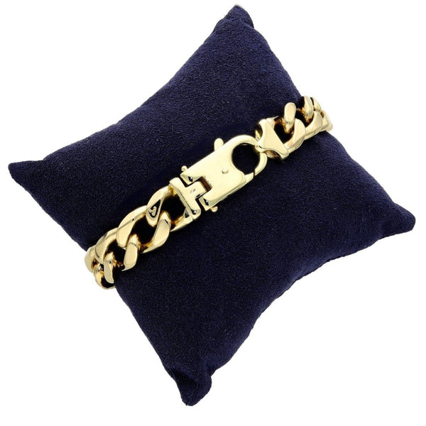 Gents 9ct Yellow Gold Curb Bracelet - 79.9g - 9"