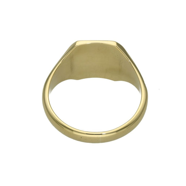 Gents 9ct Yellow Gold Square Signet Ring - Size W