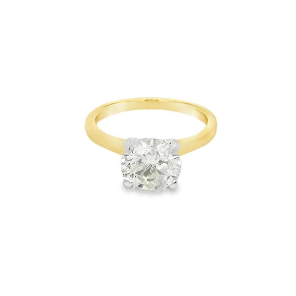 18ct Yellow Gold Certified Diamond Solitaire Engagement Ring