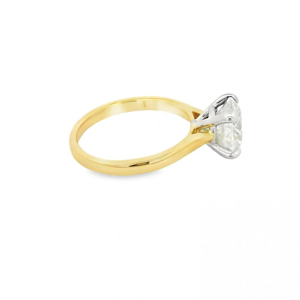 18ct Yellow Gold Certified Diamond Solitaire Engagement Ring