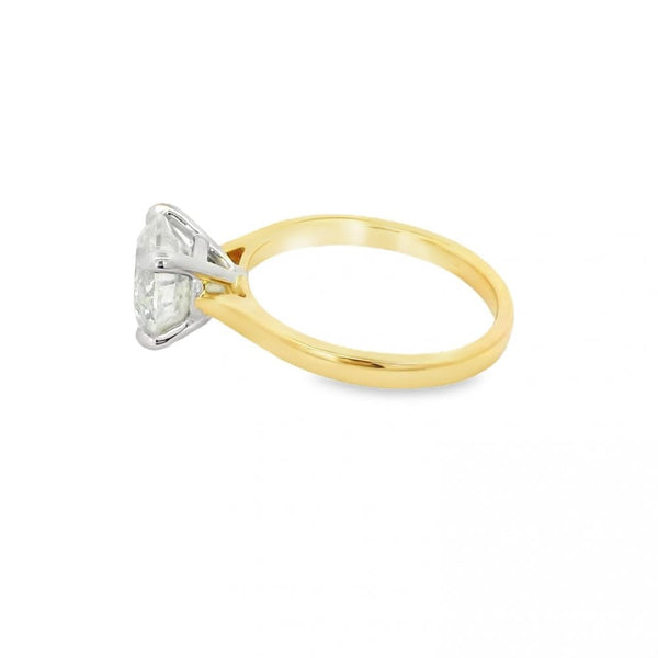 18ct Yellow Gold Certified Diamond Solitaire Engagement Ring