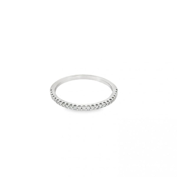 Platinum Diamond Set Eternity Ring - Size M - 0.15ct