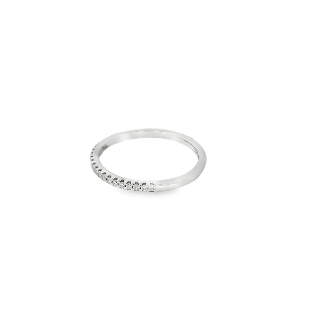 Platinum Diamond Set Eternity Ring - Size M - 0.15ct