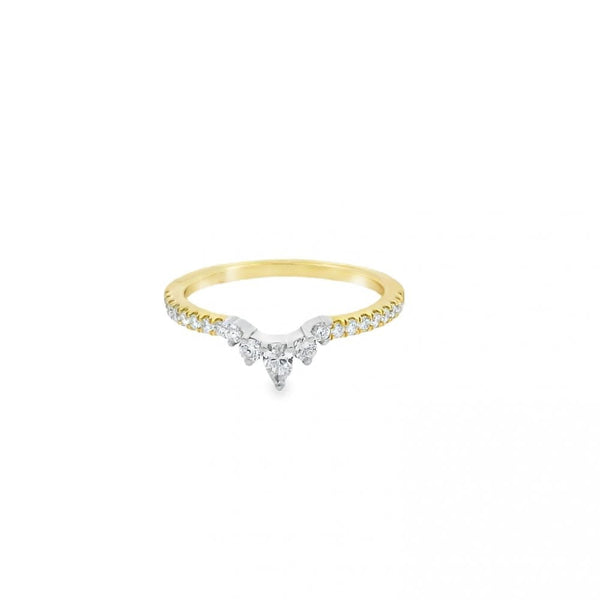 18ct Yellow Gold 0.35ct Diamond Set Enhancer Ring - Size M