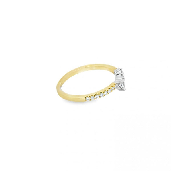 18ct Yellow Gold 0.35ct Diamond Set Enhancer Ring - Size M