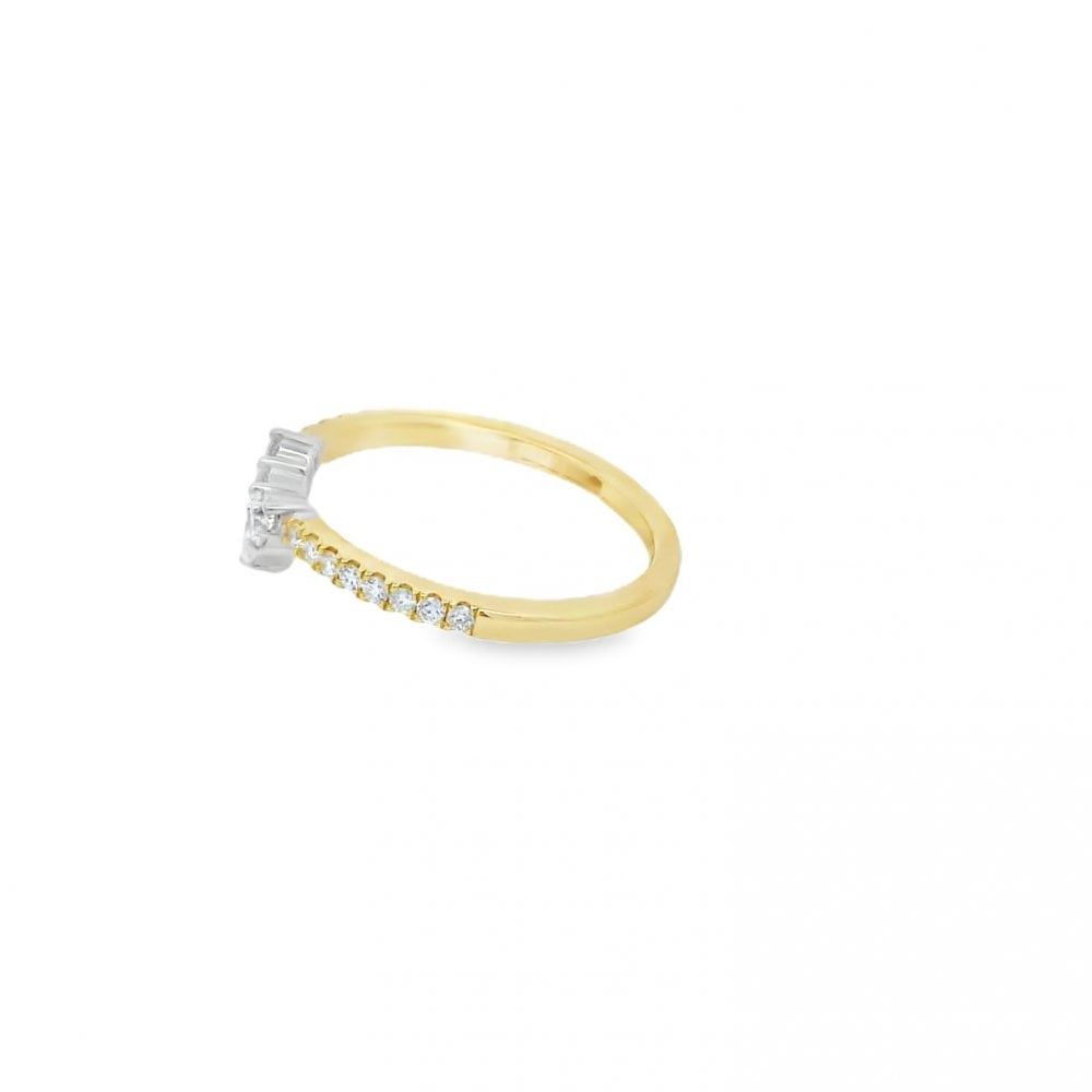 18ct Yellow Gold 0.35ct Diamond Set Enhancer Ring - Size M