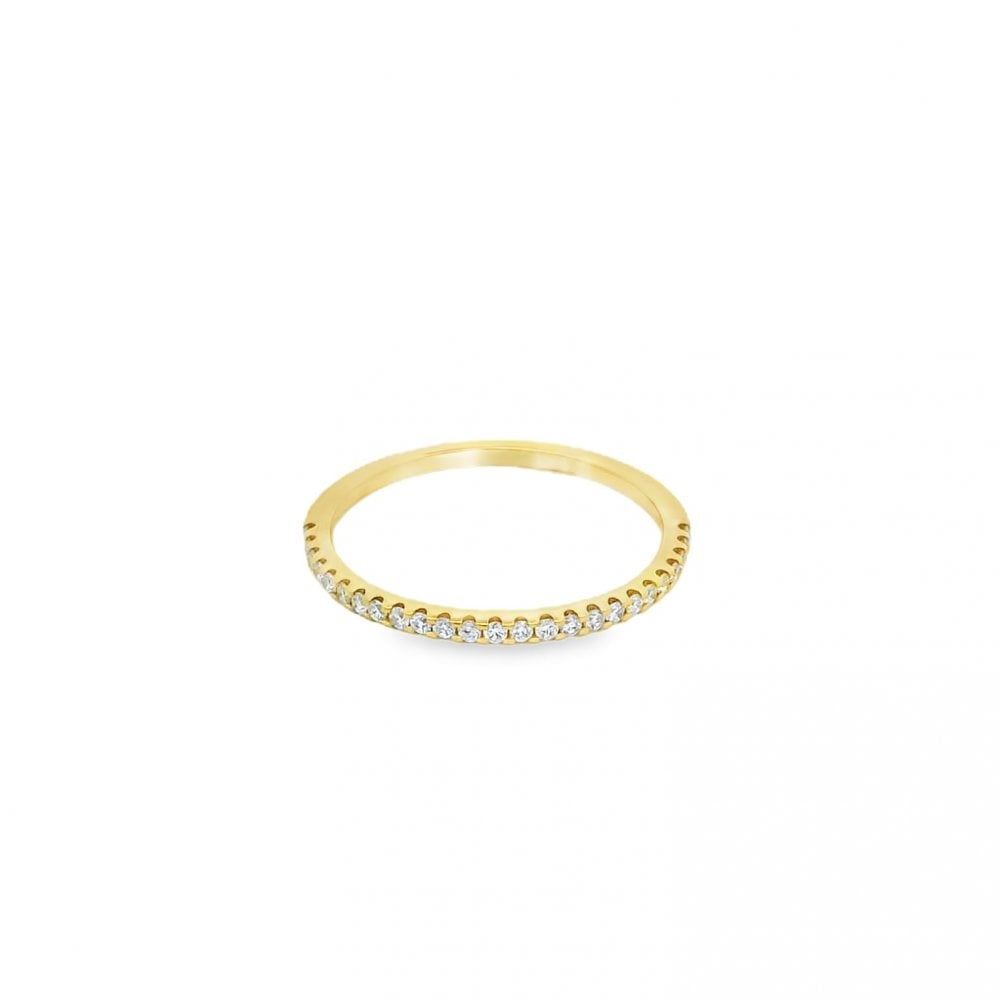 18ct Yellow Gold Diamond Set Eternity Ring - Size M - 0.15ct