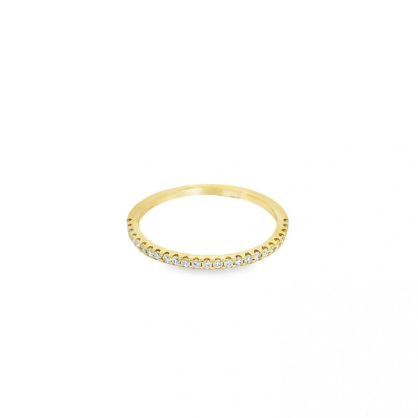 18ct Yellow Gold Diamond Set Eternity Ring - Size M - 0.15ct