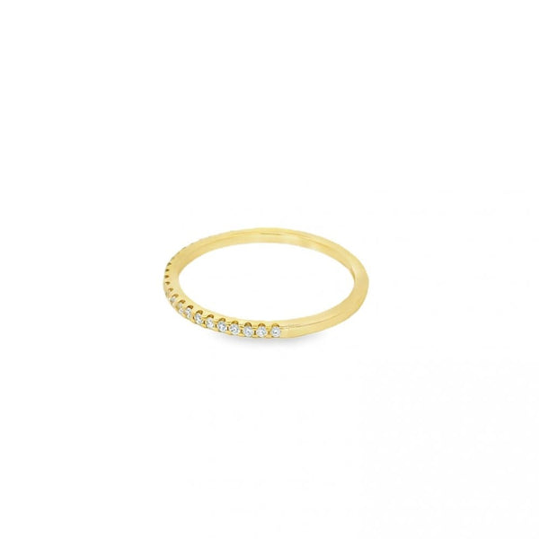 18ct Yellow Gold Diamond Set Eternity Ring - Size M - 0.15ct