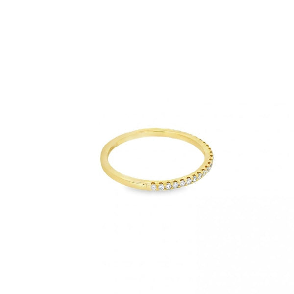 18ct Yellow Gold Diamond Set Eternity Ring - Size M - 0.15ct