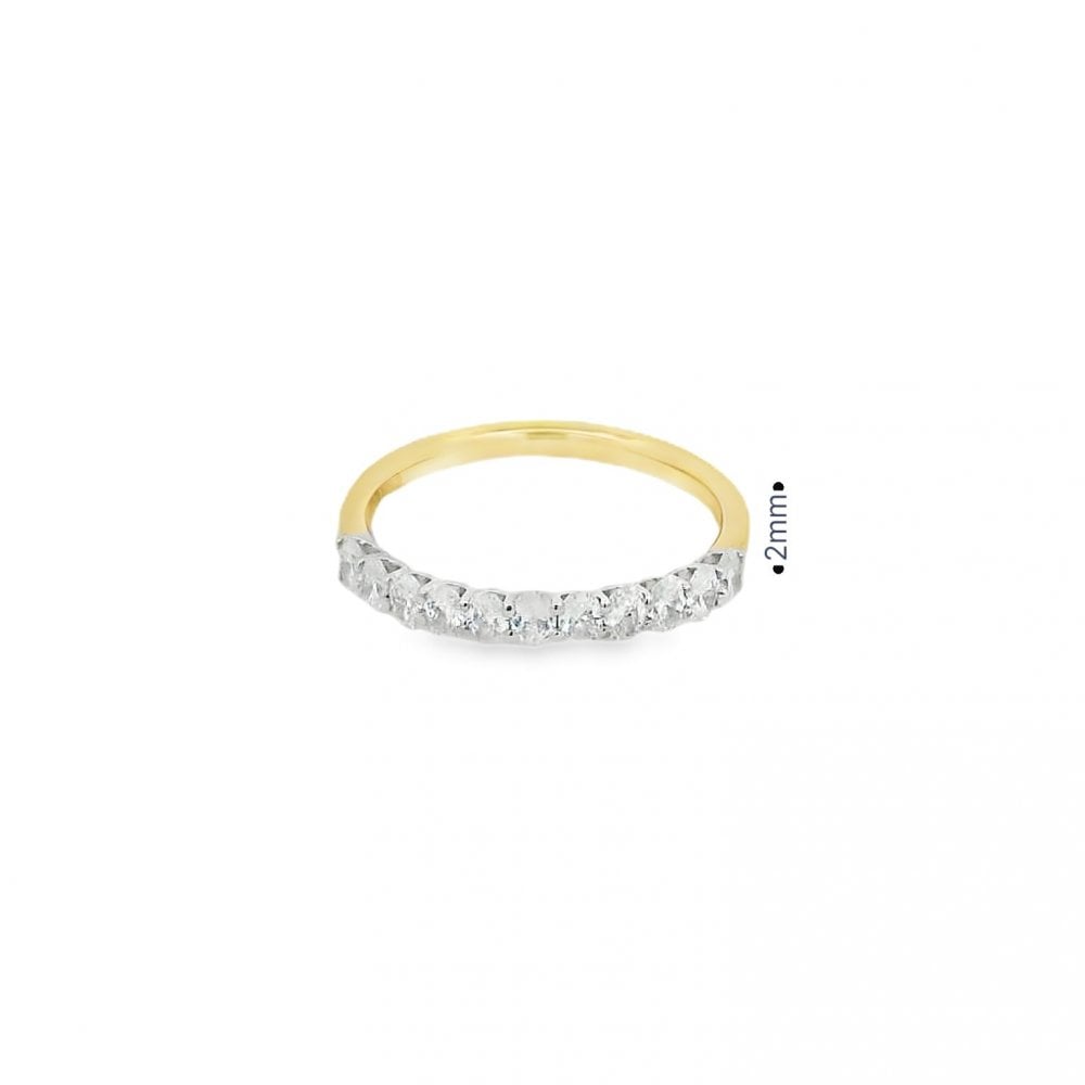18ct Yellow Gold 0.60ct Diamond Set Eternity Ring - Size M